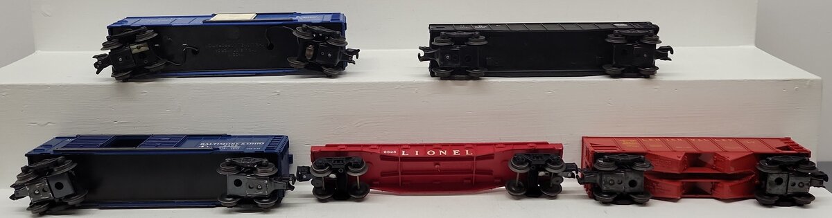 Lionel O Gauge Vintage Freight Cars #6825,3424,6468,25000,6462 [5] VG