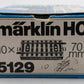 Marklin 5129 HO Scale 70mm Straight Make-Up Track Sections (Box of 10) VG/Box