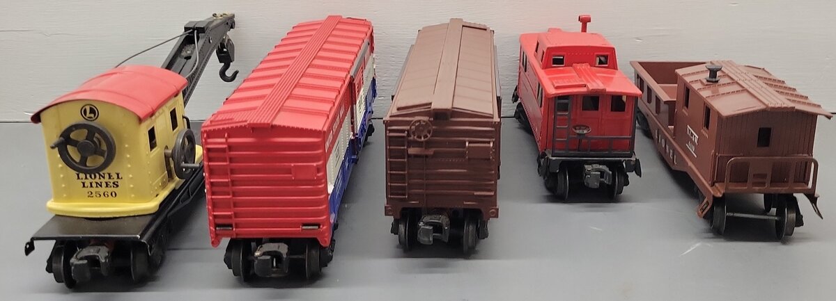 Lionel O Gauge Vintage Freight Cars #3428,2560,61100,477618,6119 [5] VG