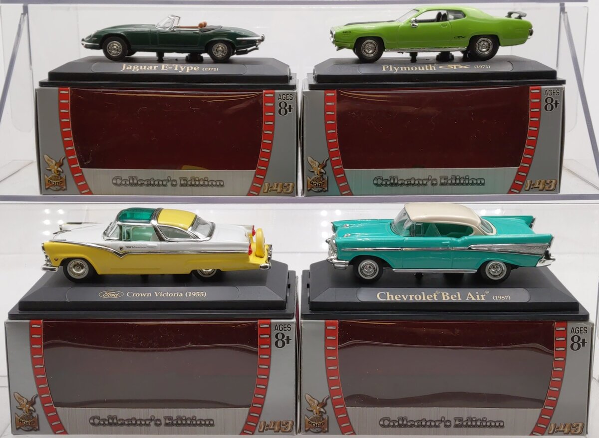 Yat Ming 1:43 Assorted Cars-  # 94244G, 94201T, 94202Y, 94218G [4] EX/Box