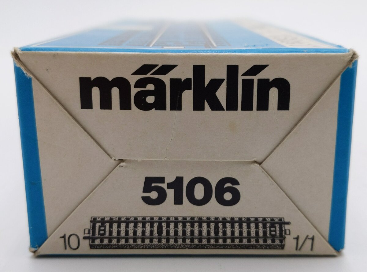 Marklin 5106 HO Scale Metal Straight Track Sections [8] VG/Box