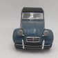 Solido 1:17 Scale Gray and Black Citroen 2 CV With Hard Top Diecast Car EX