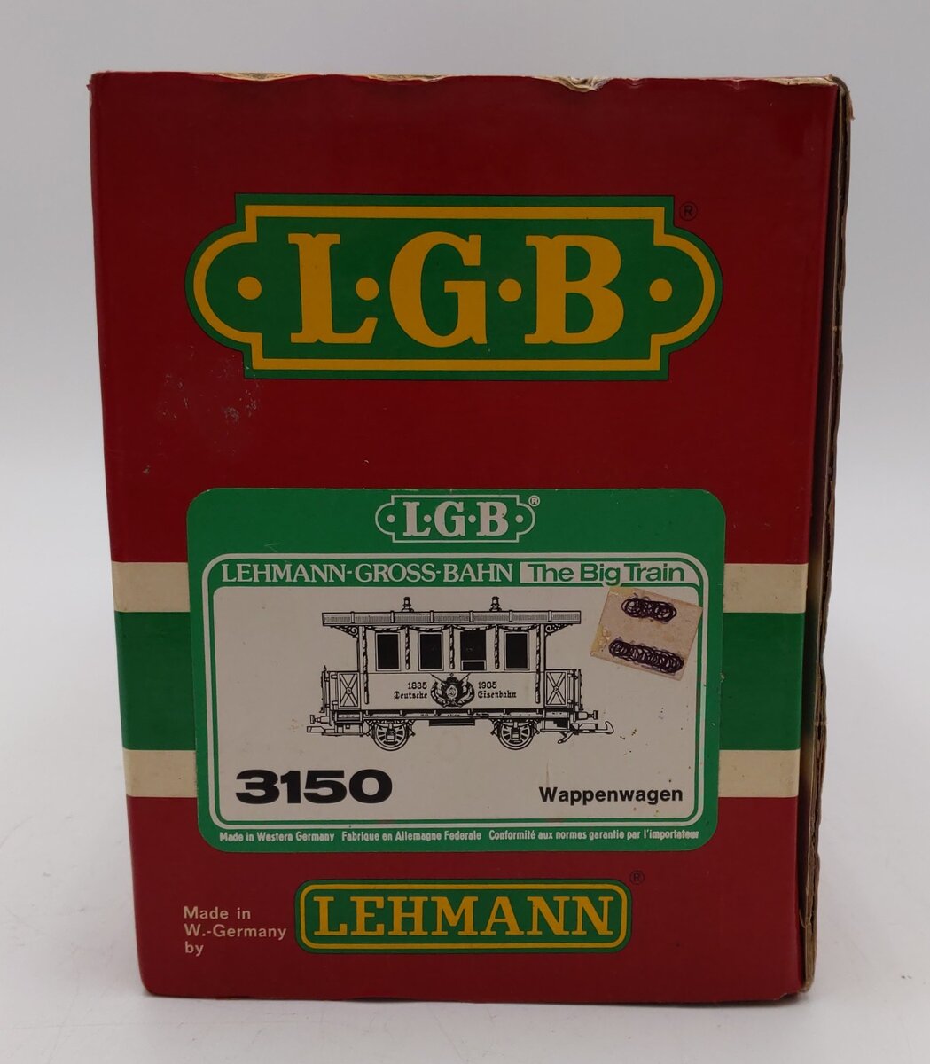 LGB 3150 G Gauge Deutsche Eisenbahn 150th Anniversary Passenger Car LN/Box