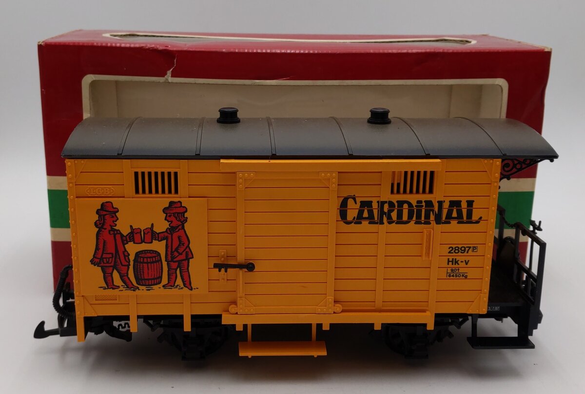 LGB 4034 G Scale Cardinal Beer Boxcar EX/Box