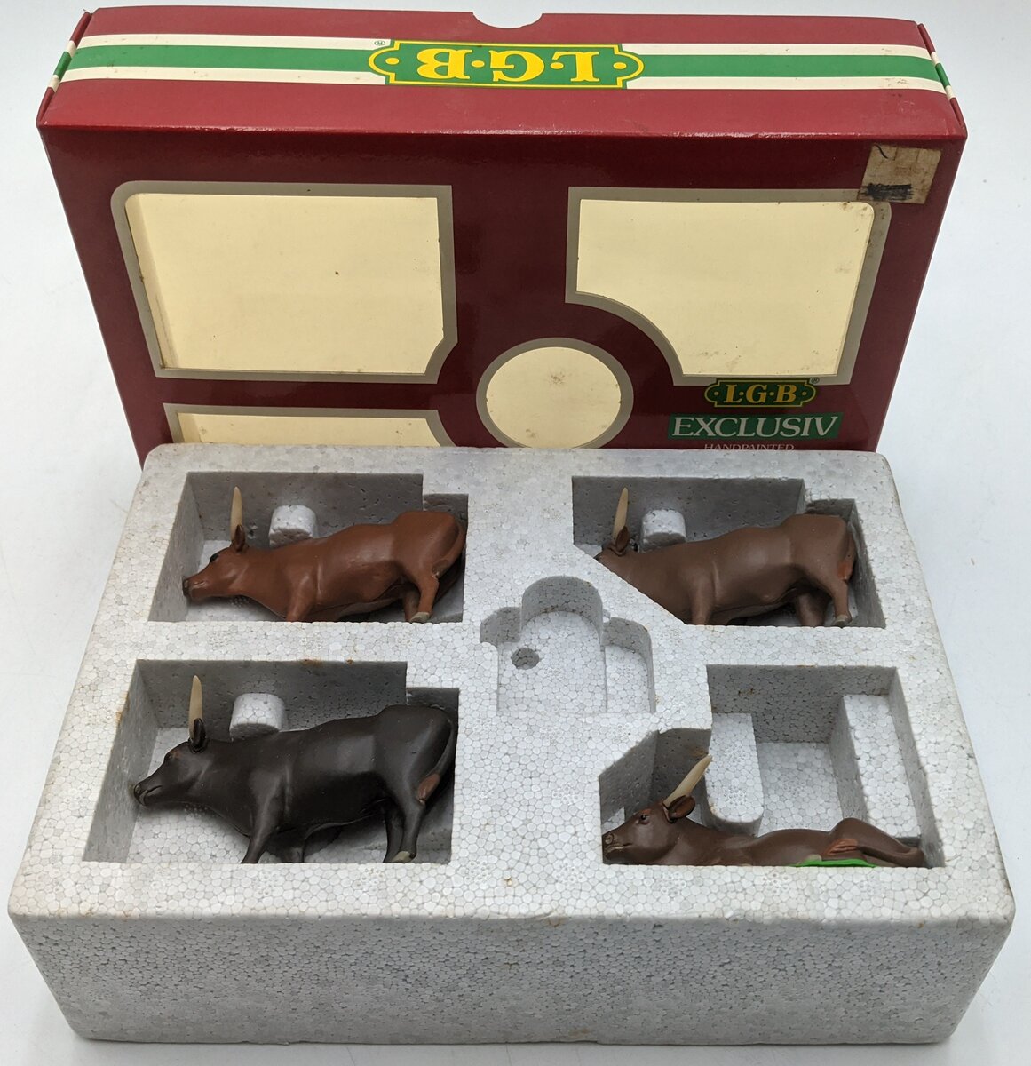 LGB 5127 G Scale Cattle Figure Set (Set of 5) VG/Box