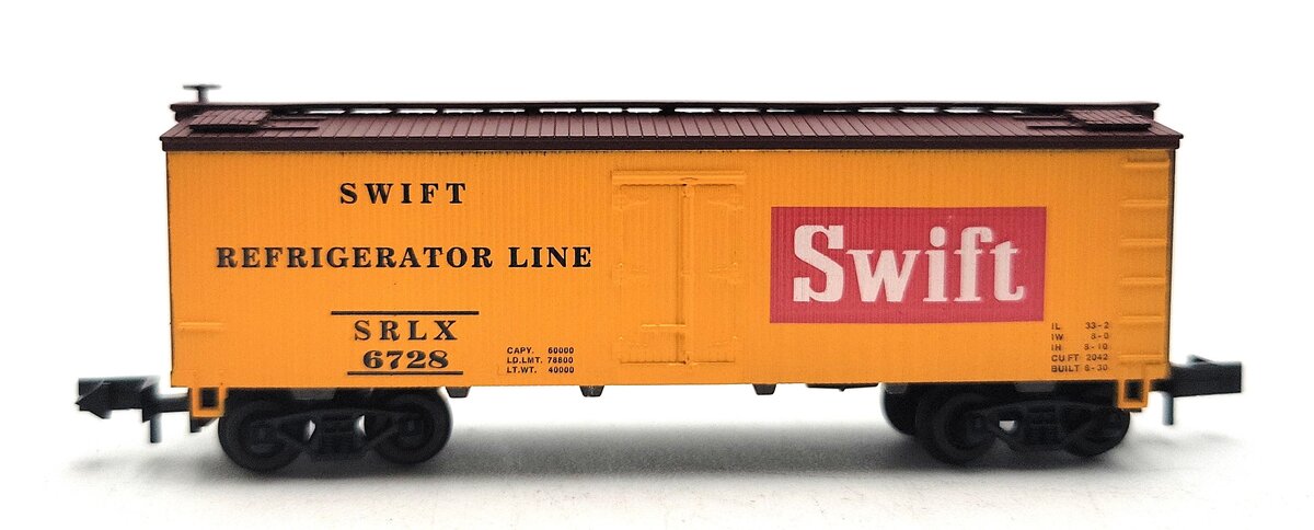 Roundhouse 86801 N Swift 36' Steel Underframe Meat Reefer #6728 LN/Box