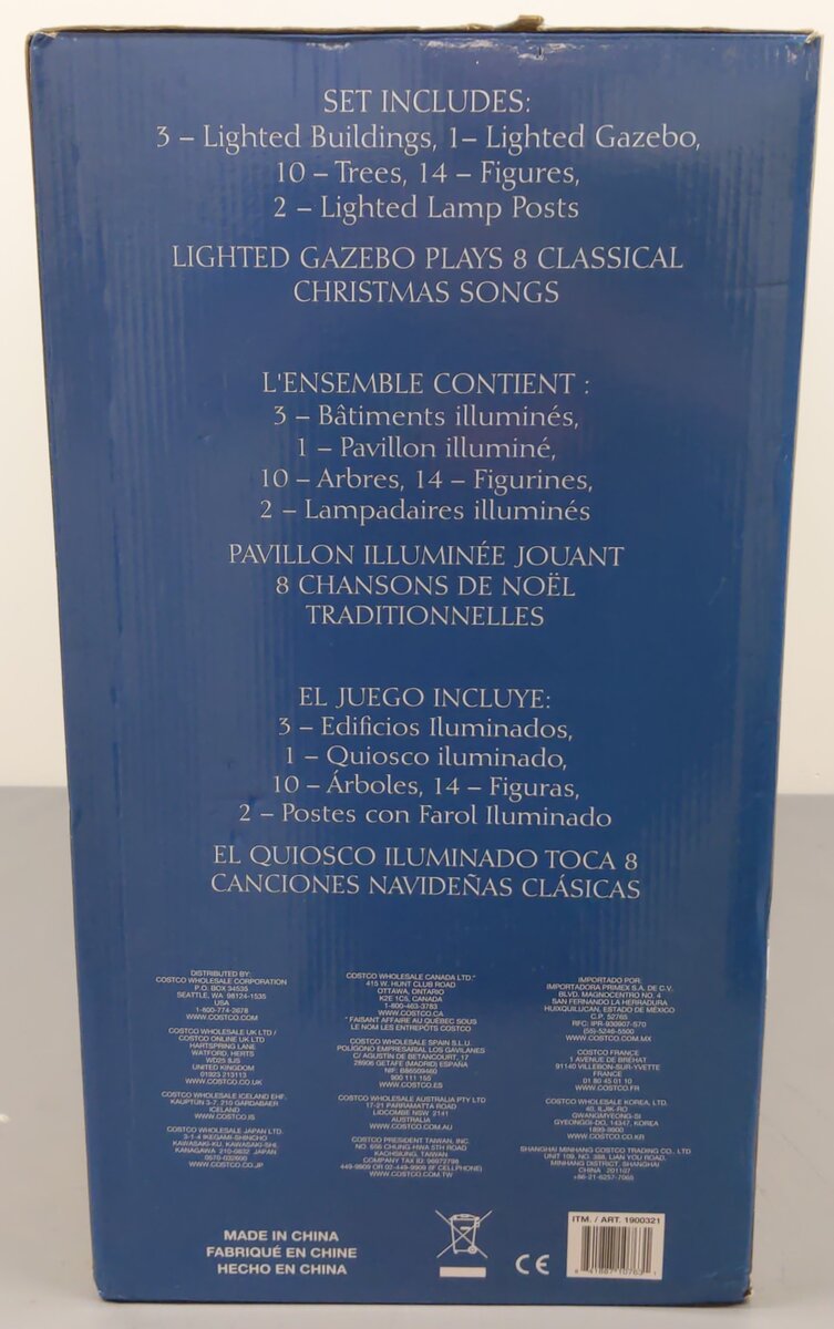 Costco 1900321 30 Piece Christmas Village w/Lighting & Music LN/Box
