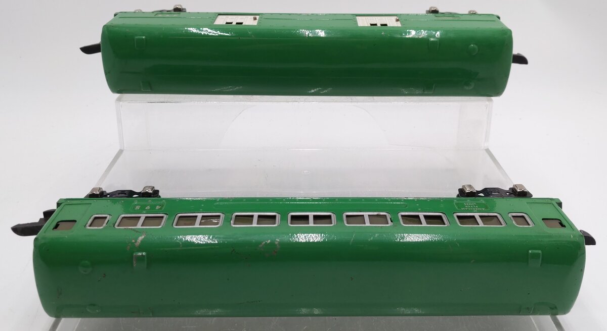 American Flyer O Gauge Vintage AFL Tinplate Passenger Cars #494,495 [2] VG