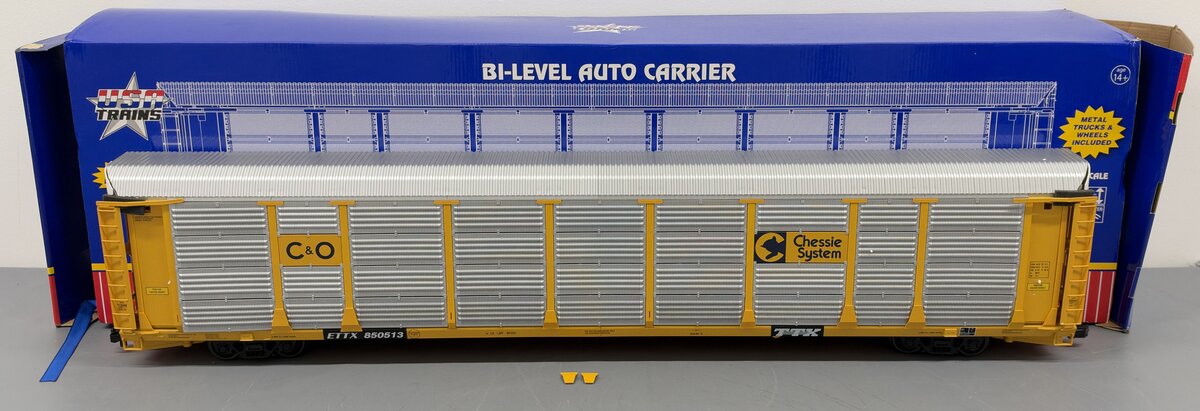 USA Trains R17193 G Chesapeake and Ohio Bi Level Auto Carriers  EX/Box