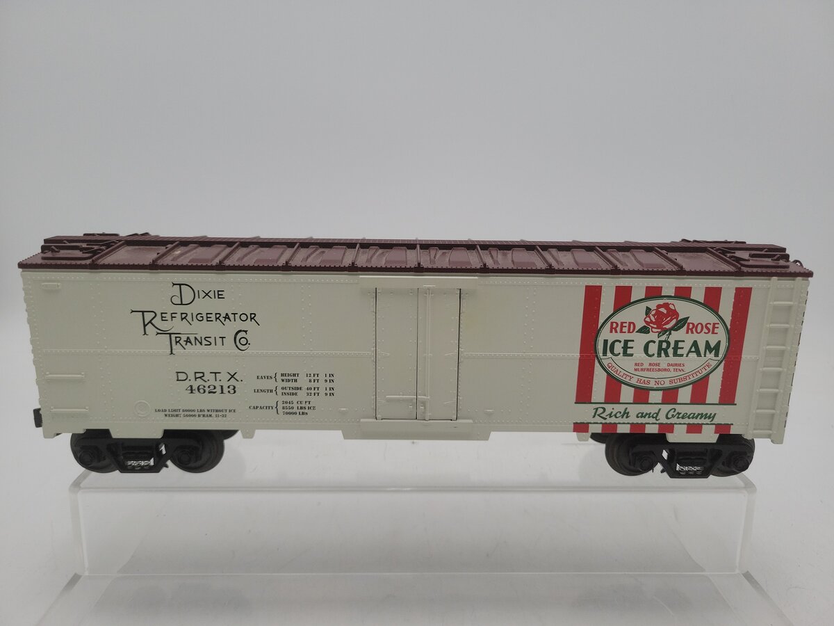 MTH 30-7821 O Gauge Red Rose Ice Cream Modern Reefer #46213 EX