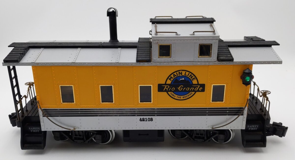 REA REA-42103 G Scale Denver & Rio Grande Western Caboose (Metal Wheels) LN/Box