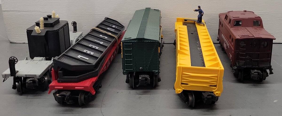 Lionel O Gauge Vintage Freight Cars #356250,15075,536417,6461,6802 [5] VG