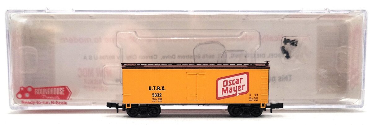 Roundhouse 86802 N Scale Oscar Mayer 36' Steel Underframe Reefer #5332 LN/Box