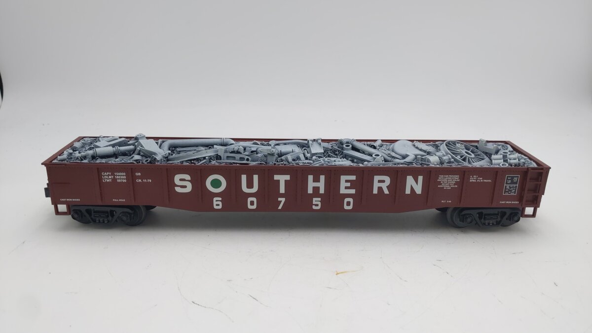 MTH 20-98004 O Gauge Southern Gondola with Junk Load #60750 EX