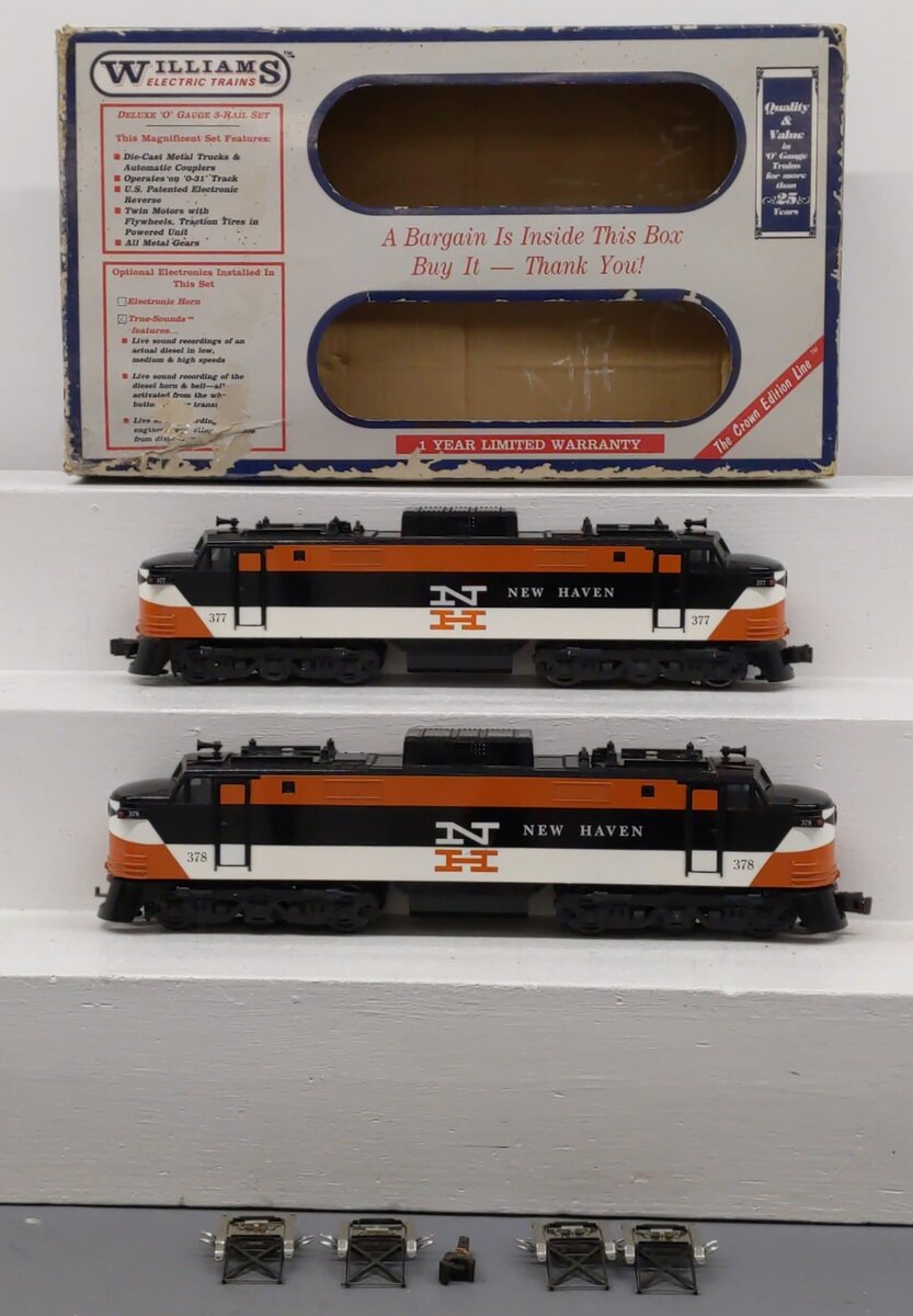Williams EP200S New Haven EP5 AA Diesel Set with True-Sounds #377 and #378 EX/Box