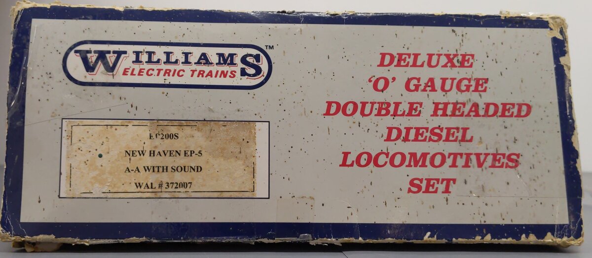 Williams EP200S New Haven EP5 AA Diesel Set with True-Sounds #377 and #378 EX/Box