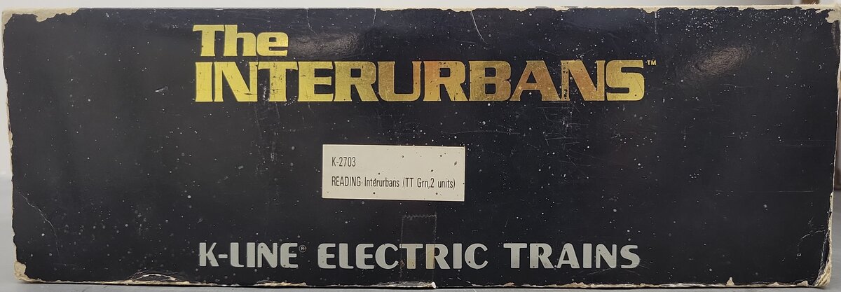 K-Line K2703 O Reading 18" Heavyweight Interurban Cars (Set of 2) - 3 Rail EX/Box