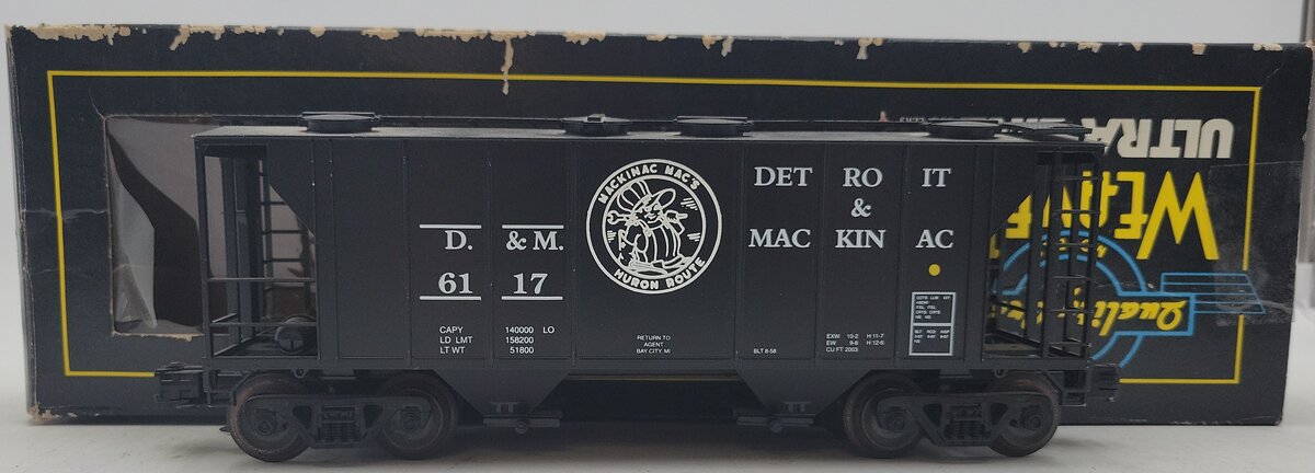 Weaver 6117 Black Detroit & Mackinac Covered Hopper (3-Rail) #6117 EX/Box