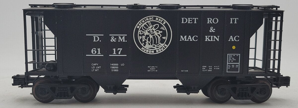 Weaver 6117 Black Detroit & Mackinac Covered Hopper (3-Rail) #6117 EX/Box