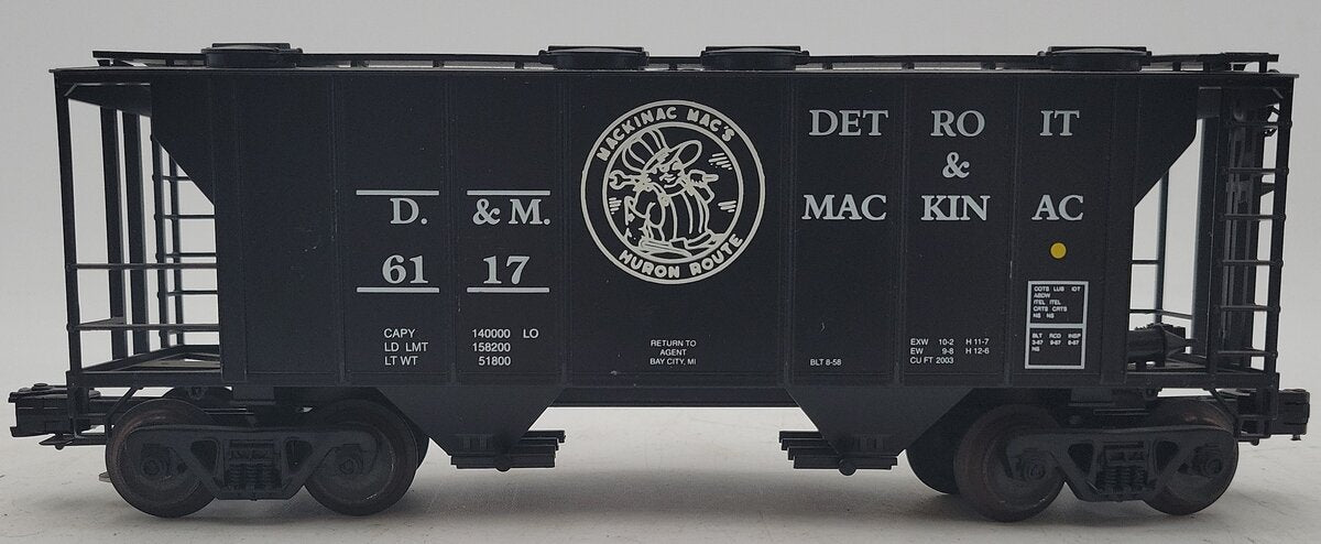 Weaver 6117 Black Detroit & Mackinac Covered Hopper (3-Rail) #6117 EX/Box