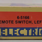 Lionel 6-5166 O Gauge Left Hand O72 Remote Switch/Turnout EX/Box