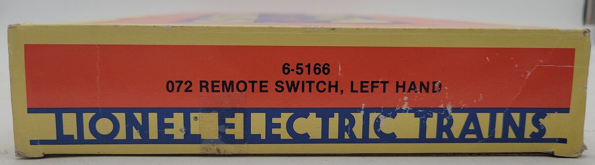 Lionel 6-5166 O Gauge Left Hand O72 Remote Switch/Turnout EX/Box