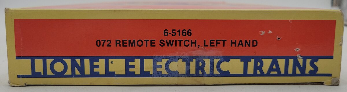 Lionel 6-5166 O Gauge Left Hand O72 Remote Switch/Turnout EX/Box