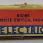 Lionel 6-5165 O72 Right Hand Remote Switch Turnout EX/Box