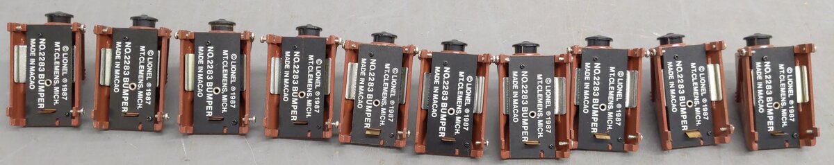 Lionel 6-2283 O/O27 Gauge Diecast Illuminated Bumpers [10] LN