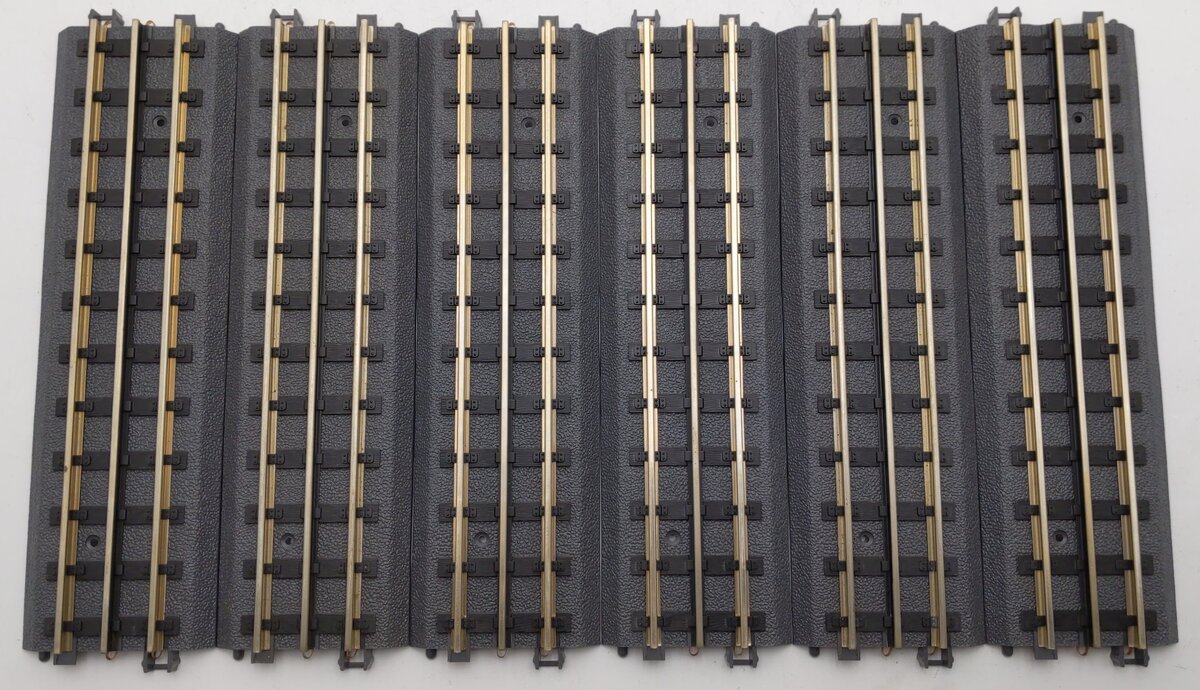MTH 40-1001 O Gauge RailKing Realtrax 10" Straight Track (6) EX