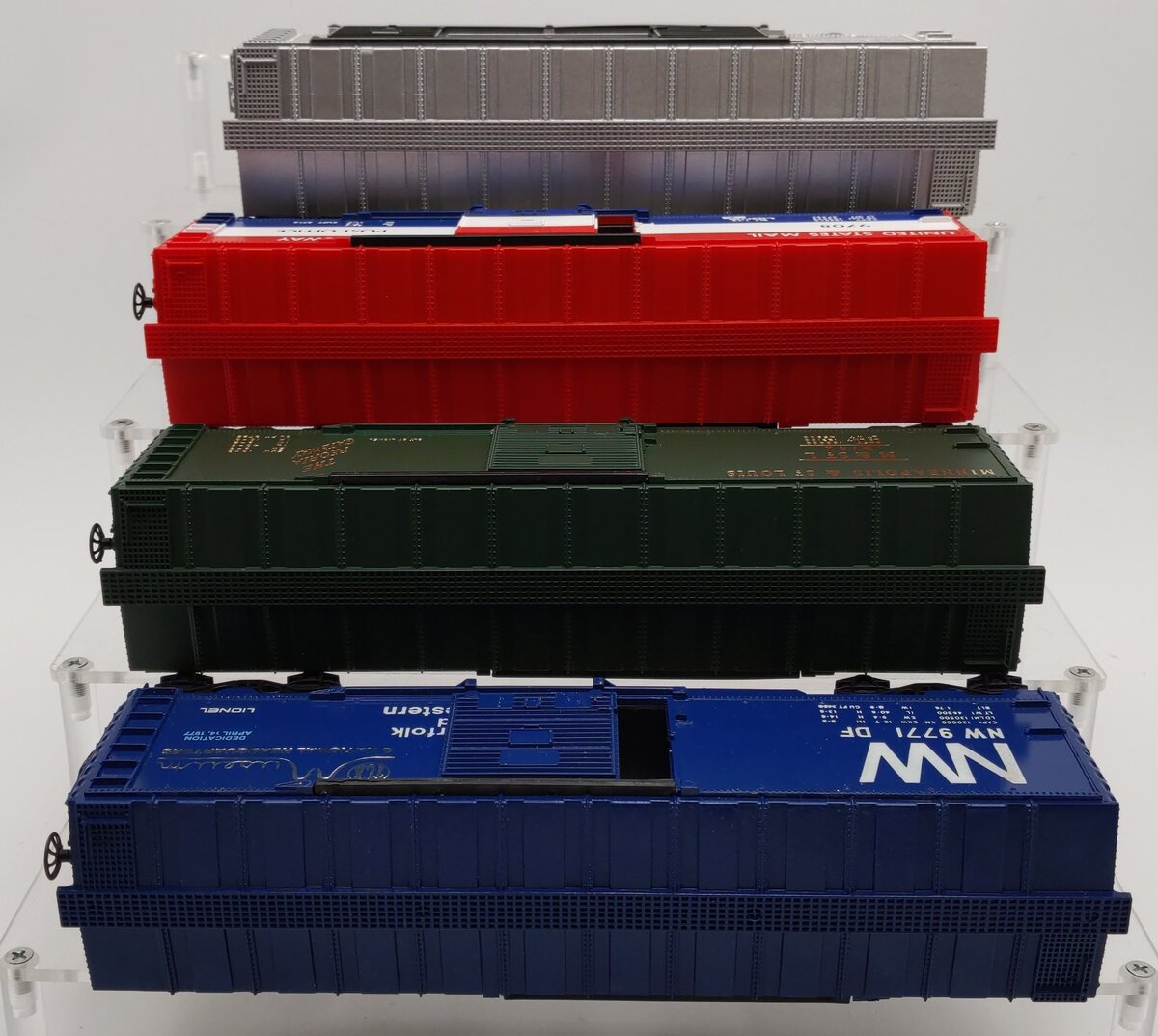 Lionel O Gauge Boxcars: 6-9701, 6-9708, 6-9742, 6-9771 [4] VG/Box