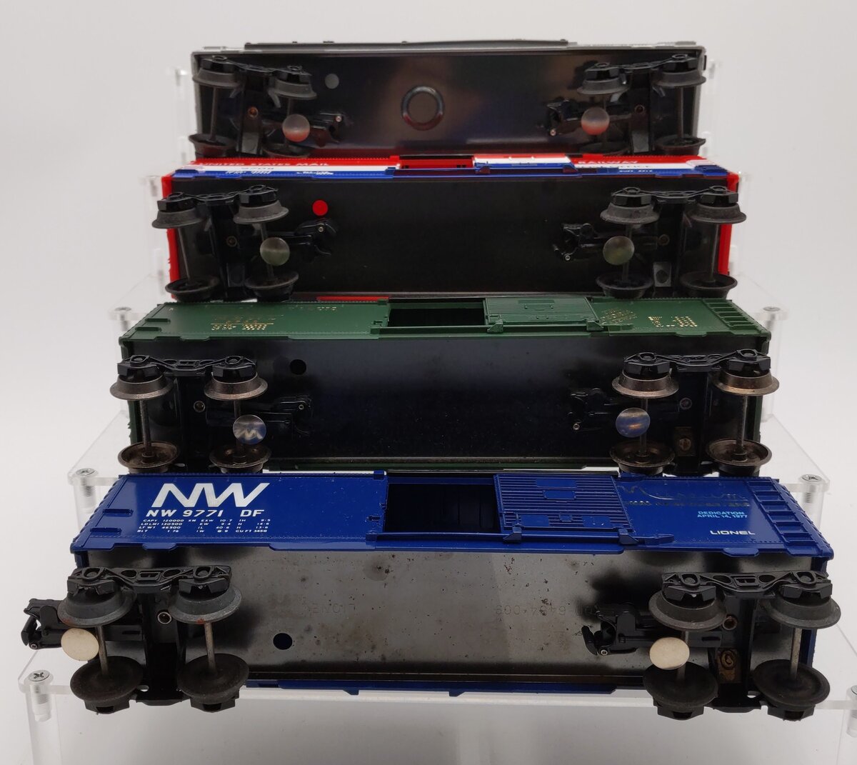 Lionel O Gauge Boxcars: 6-9701, 6-9708, 6-9742, 6-9771 [4] VG/Box