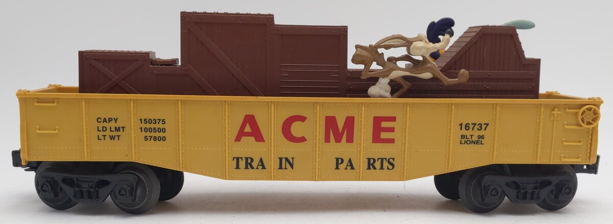 Lionel 6-16737 O WB Wile E. Coyote & Road Runner Acme Animated Gondola EX/Box