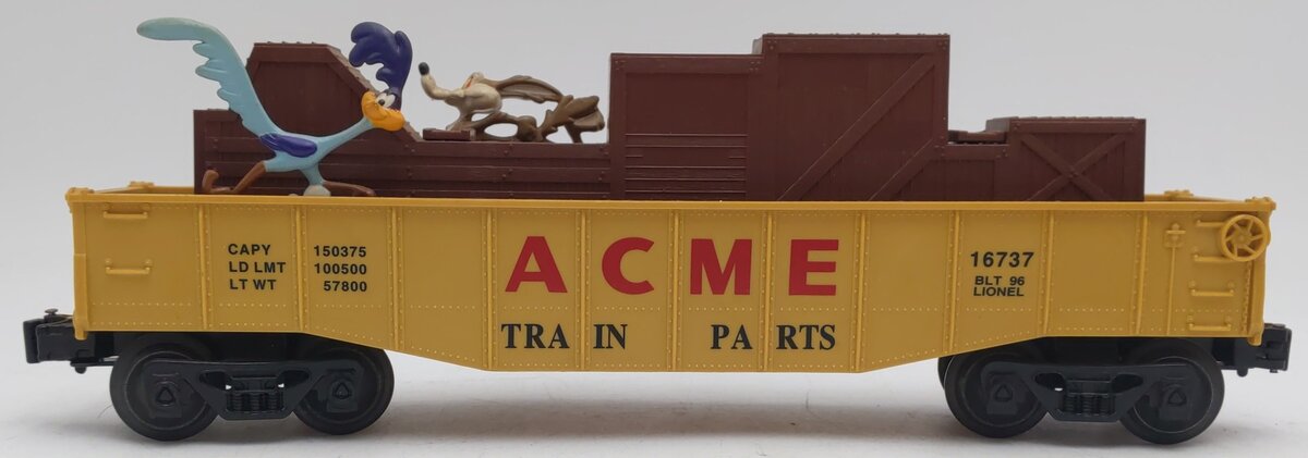 Lionel 6-16737 O WB Wile E. Coyote & Road Runner Acme Animated Gondola EX/Box