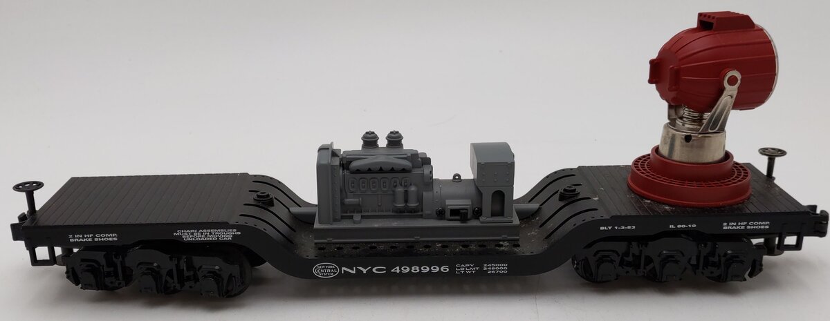 MTH 30-7936 O Gauge New York Central Searchlight Car #498996 EX