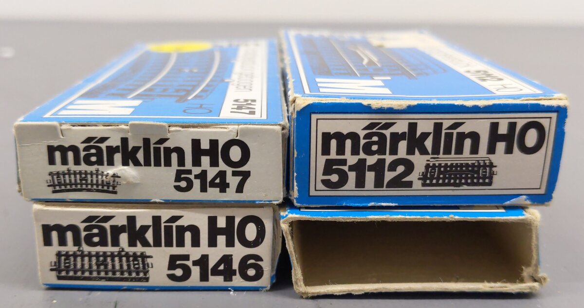 Marklin HO Scale M Track Assorted Control Track Sections [5] VG/Box