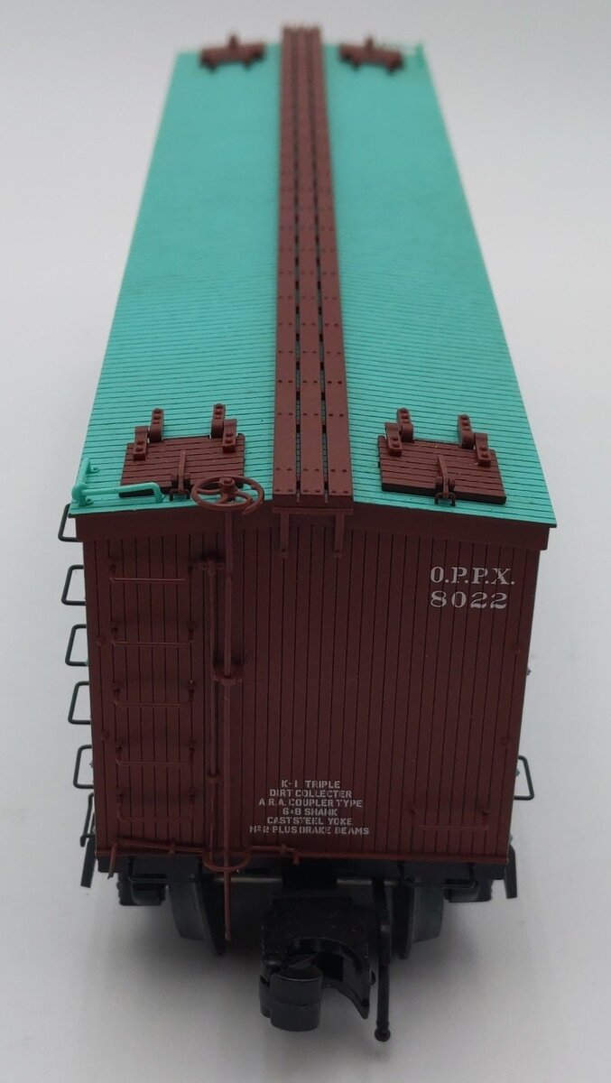 Atlas 8015-4 O Oppenheimer 36' Woodside Reefer Car #8022 (3-Rail) EX