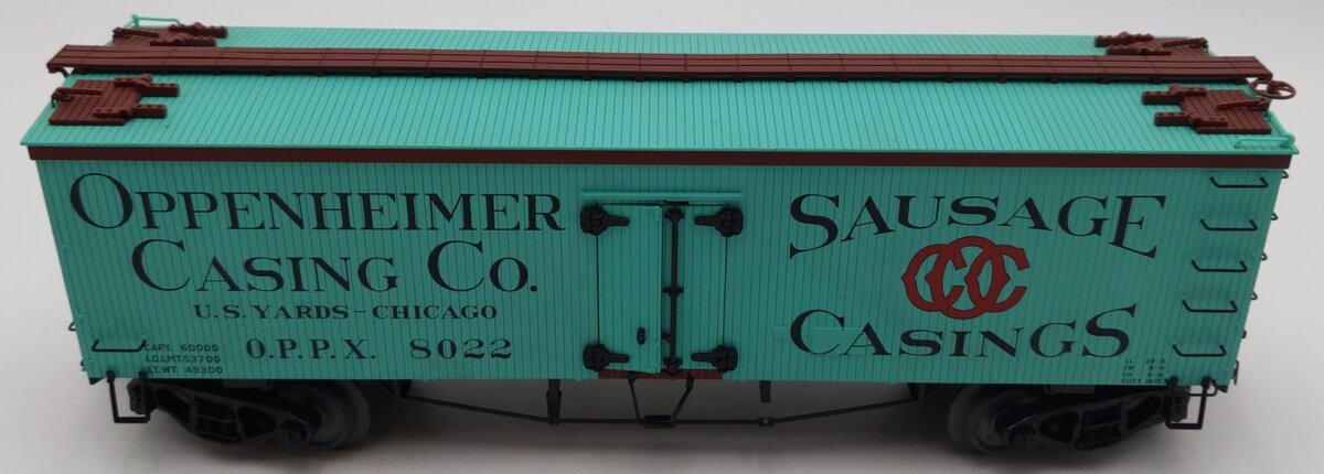 Atlas 8015-4 O Oppenheimer 36' Woodside Reefer Car #8022 (3-Rail) EX