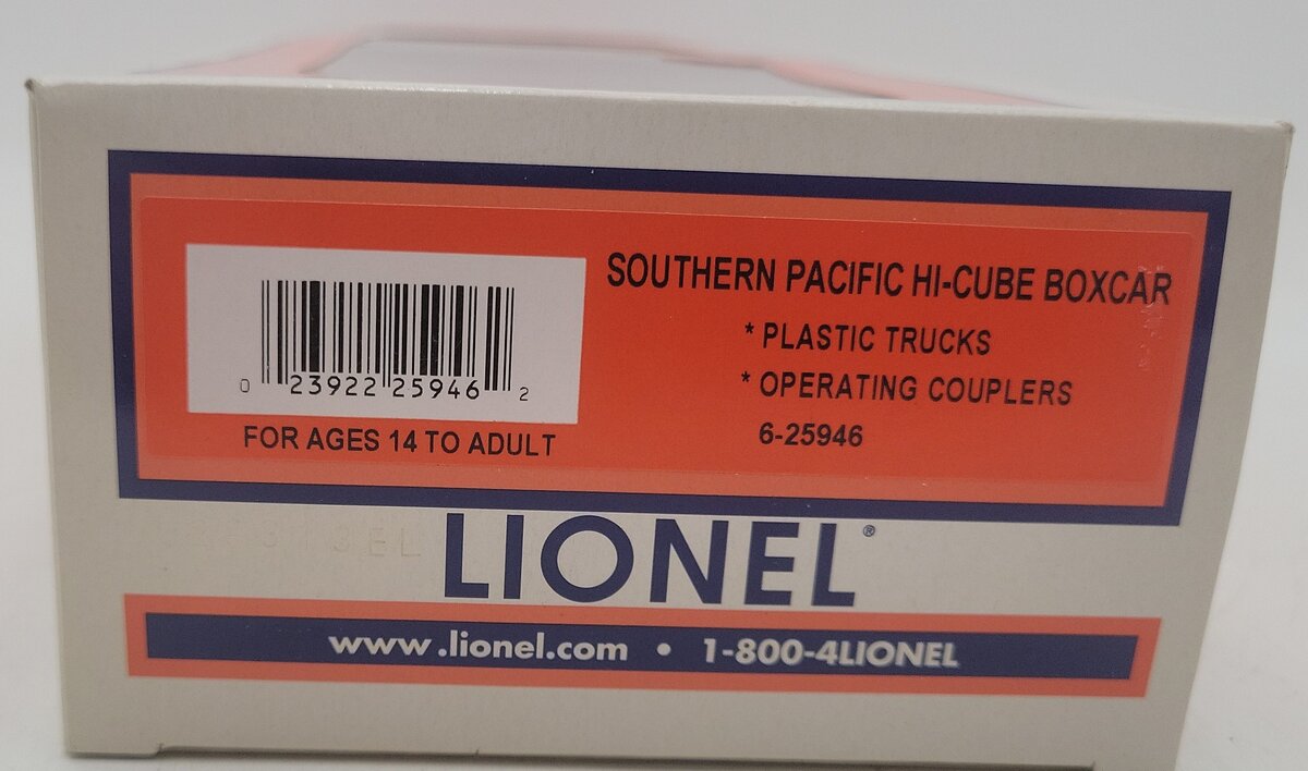 Lionel 6-25946 O SP Black Widow Hi-Cube Boxcar EX/Box