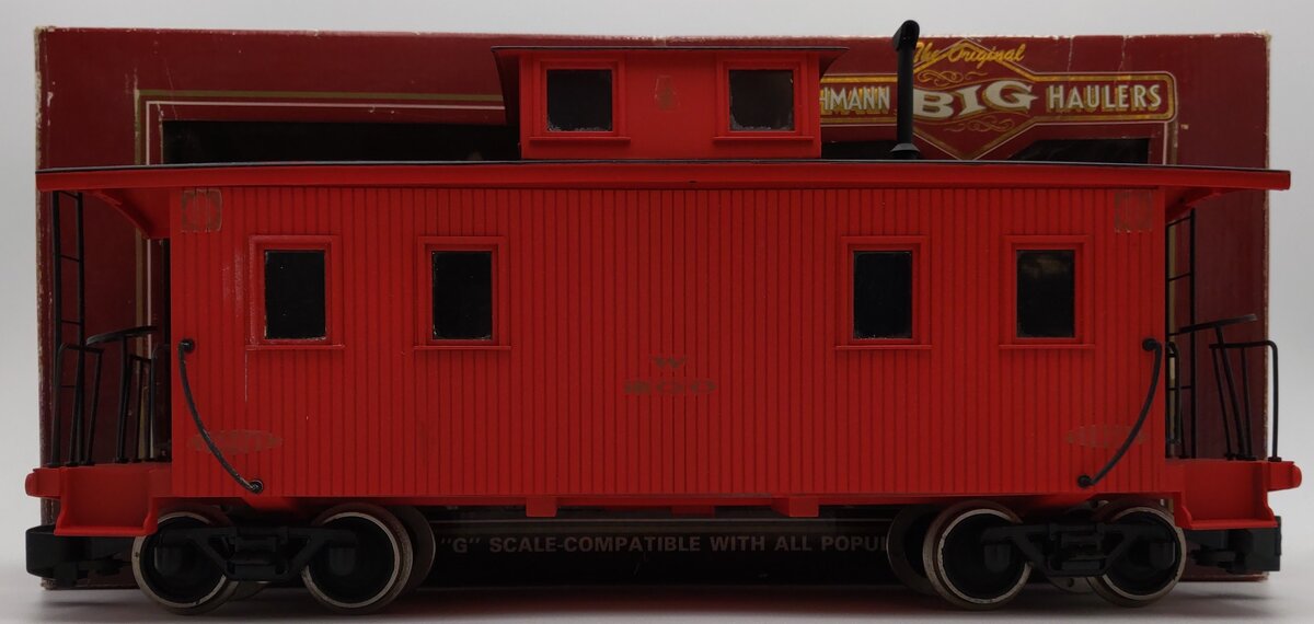 Bachmann 93801 G Scale 8-Wheel Center Cupola Wood Red Caboose - CUSTOM DECALS/Box