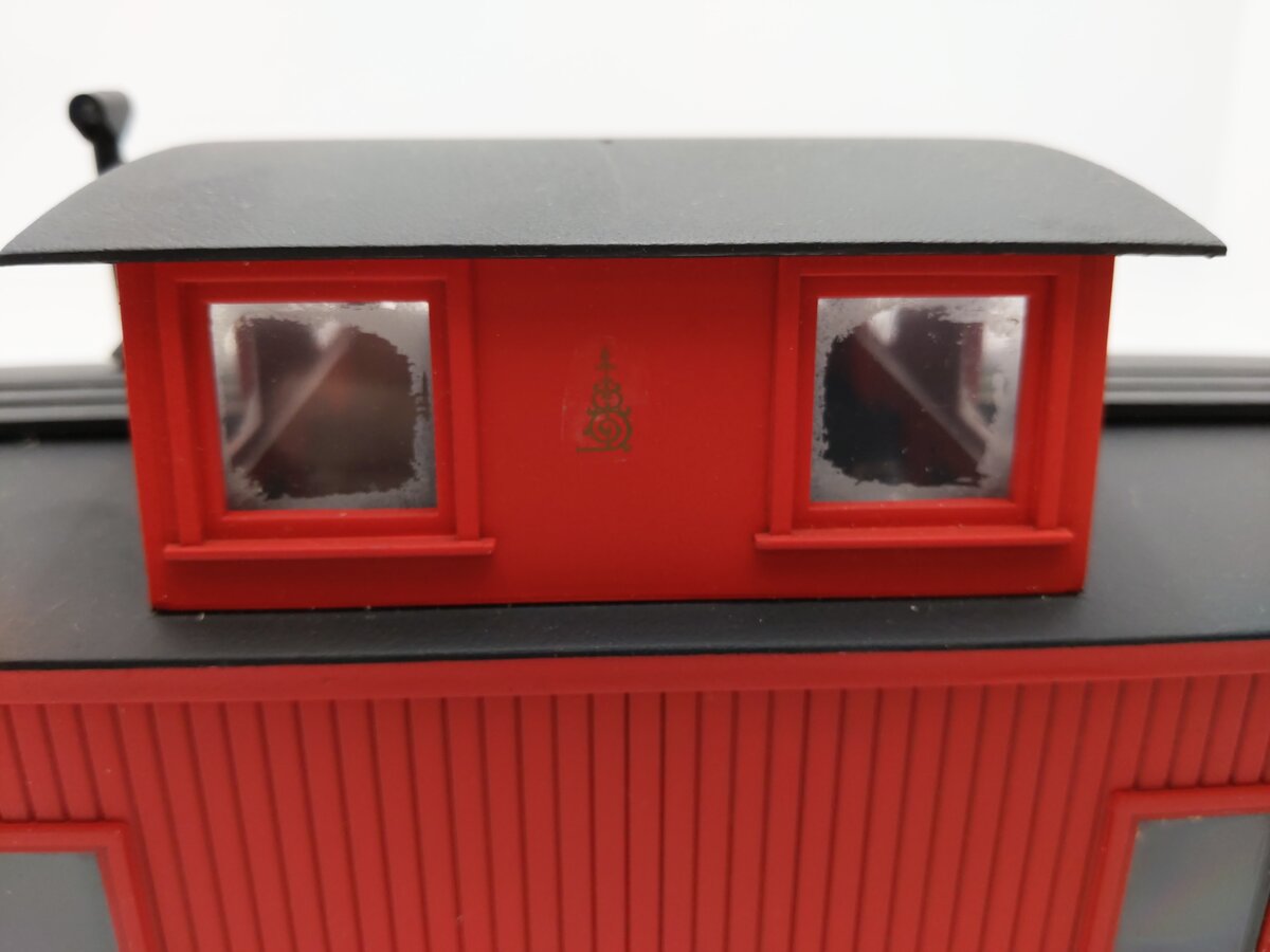 Bachmann 93801 G Scale 8-Wheel Center Cupola Wood Red Caboose - CUSTOM DECALS/Box
