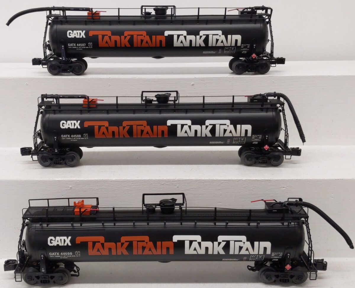 Lionel 6-19639 O Gauge GATX TankTrain Tank Car 3-Pack EX