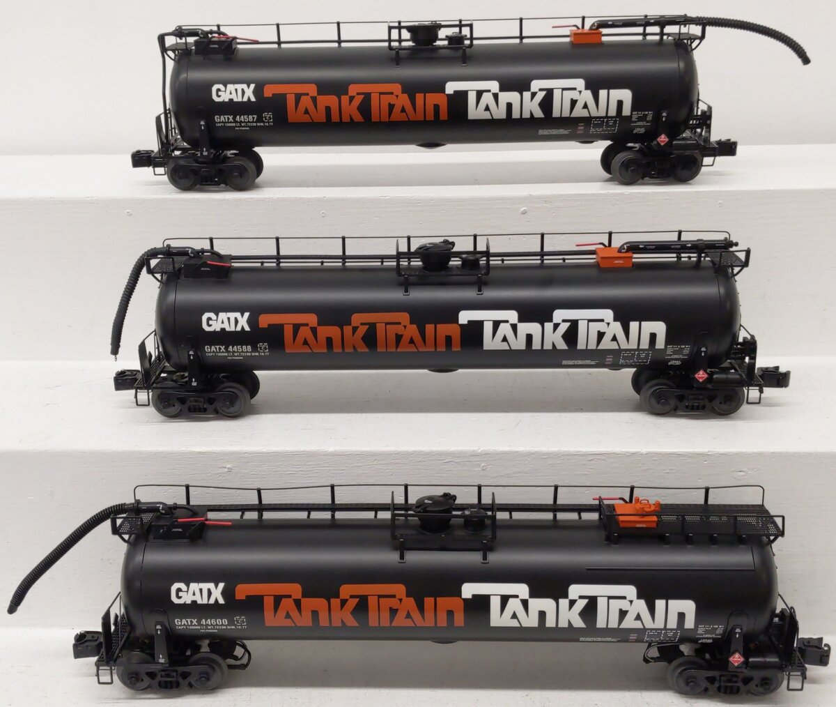 Lionel 6-19639 O Gauge GATX TankTrain Tank Car 3-Pack EX