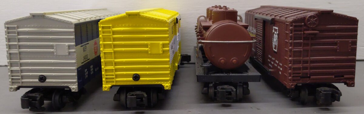 K-Line S Gauge Assorted Freight Cars: #24033, #511002, #24080, #511031 [4] LN/Box