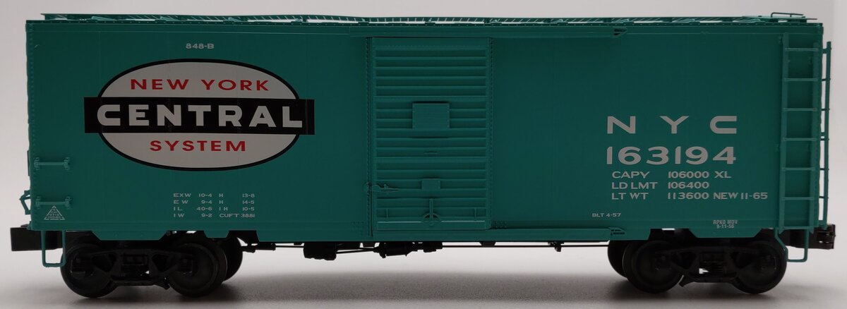 Lionel 2026170 O New York Central "Flat Spot" FreightSounds Boxcar #163194 LN/Box
