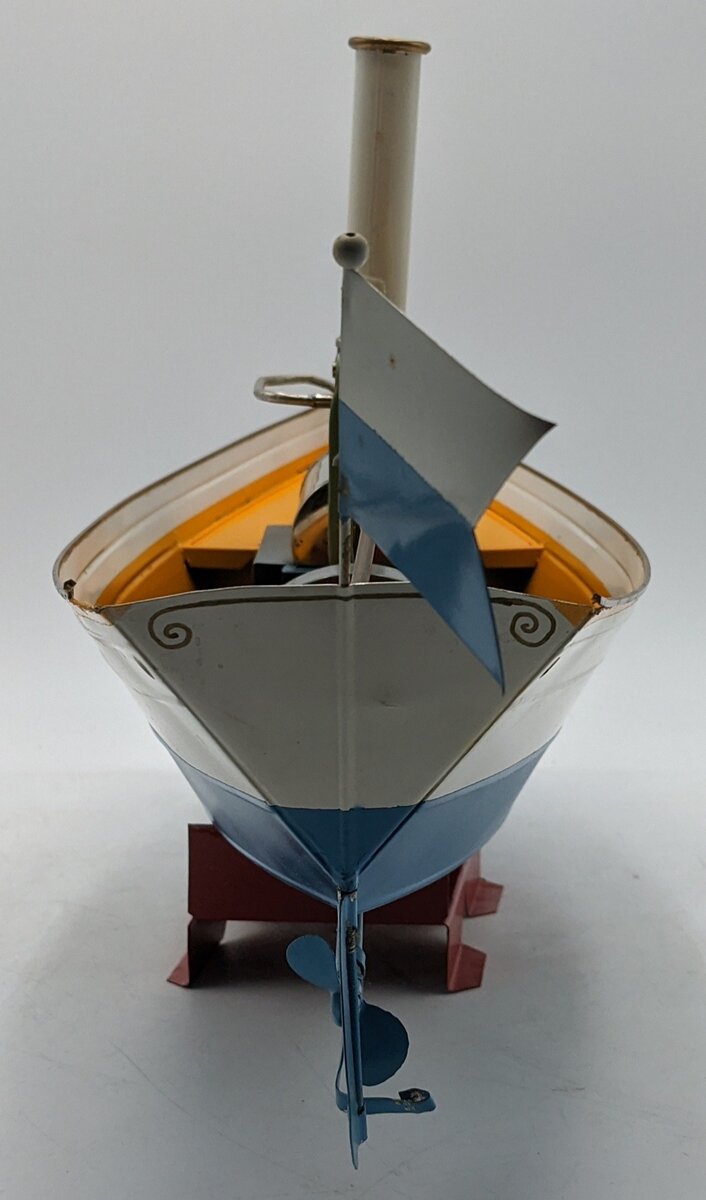 Custom Built Vintage Metal Live Steam Action Boat VG