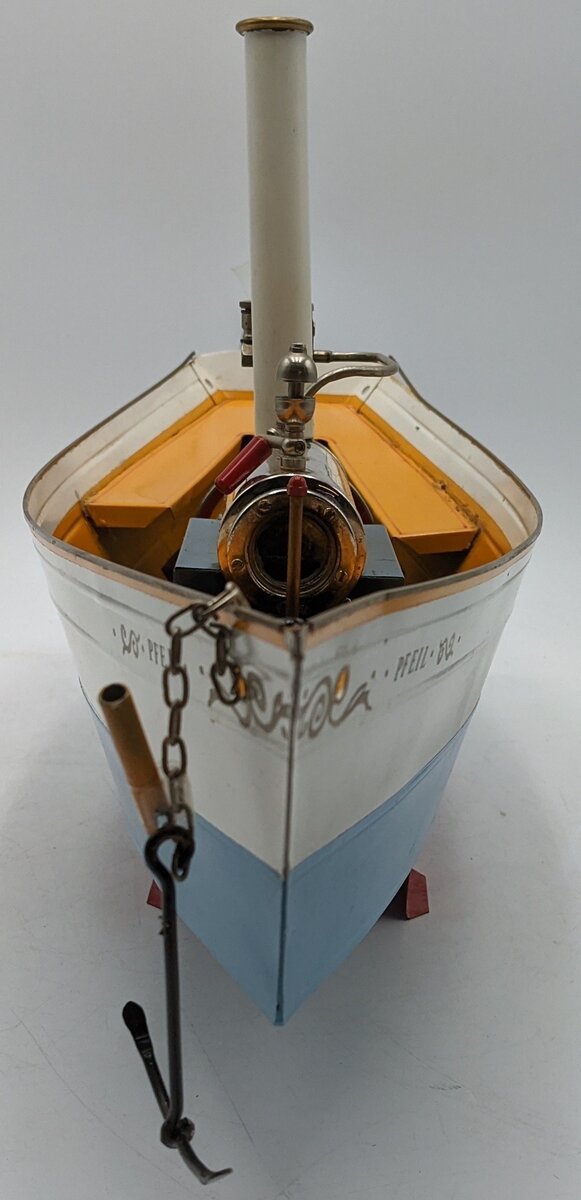 Custom Built Vintage Metal Live Steam Action Boat VG