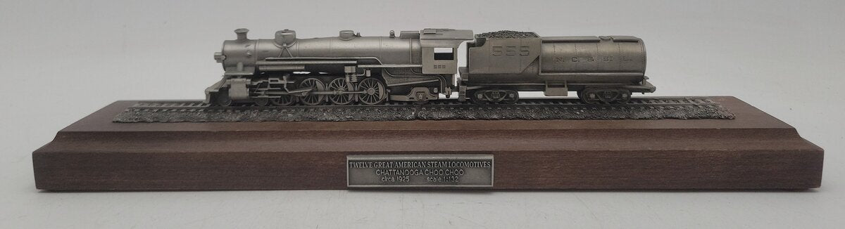 Danbury Mint 555 1:132 "Chattanooga Choo Choo" Pewter Train with Display EX