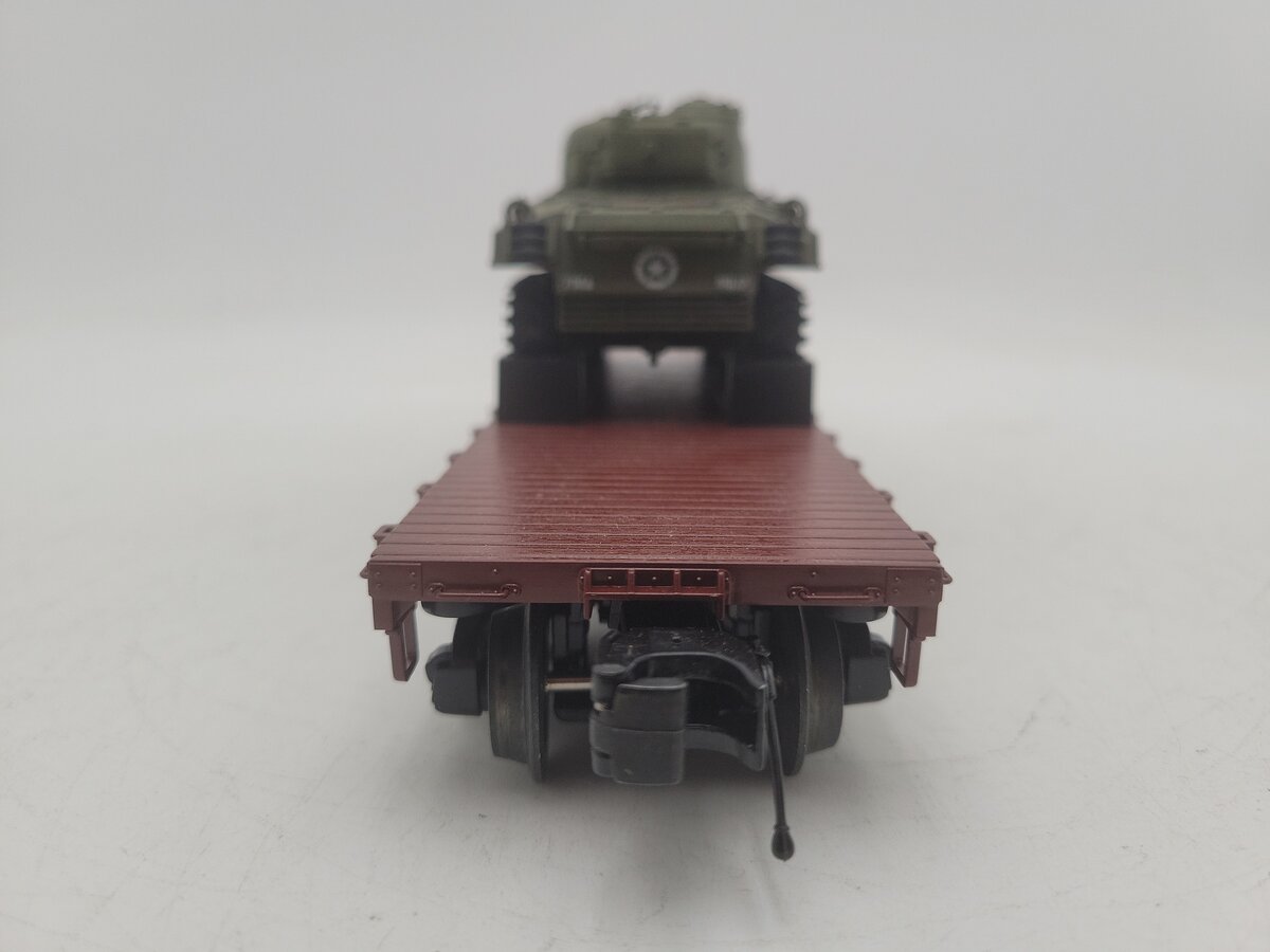 MTH O Gauge New York Central Flat Car w/ Army Tank #481565 EX