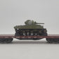 MTH O Gauge New York Central Flat Car w/ Army Tank #481565 EX